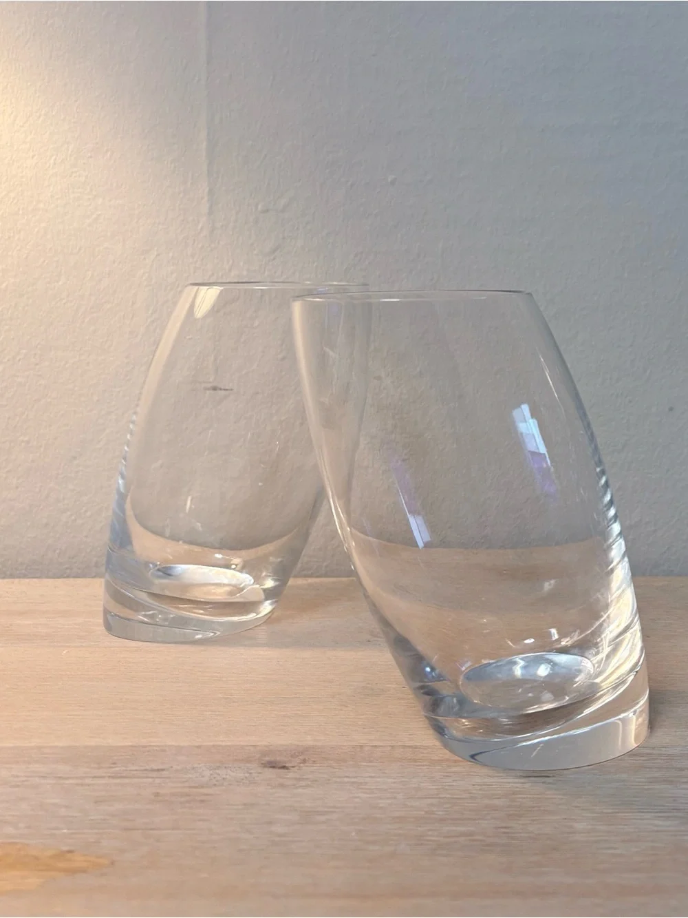 Set of 2 Nambe “Tilt” Highball Glasses
